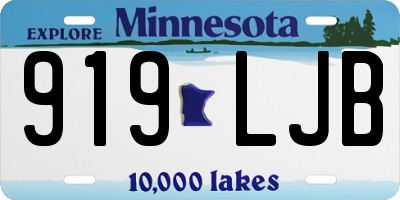 MN license plate 919LJB