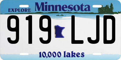 MN license plate 919LJD