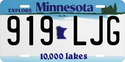 MN license plate 919LJG
