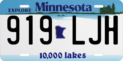 MN license plate 919LJH