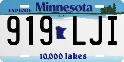 MN license plate 919LJI