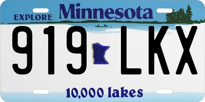 MN license plate 919LKX