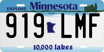 MN license plate 919LMF
