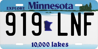 MN license plate 919LNF