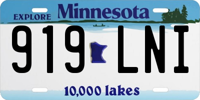 MN license plate 919LNI