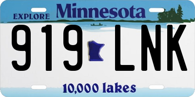 MN license plate 919LNK