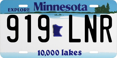 MN license plate 919LNR