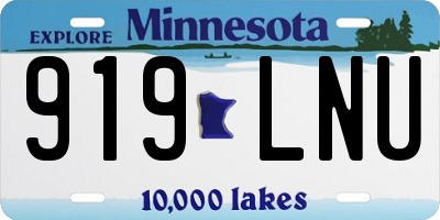 MN license plate 919LNU