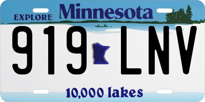MN license plate 919LNV