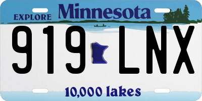 MN license plate 919LNX