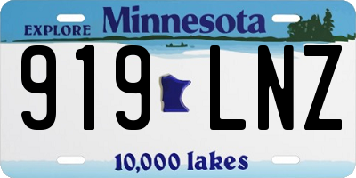 MN license plate 919LNZ