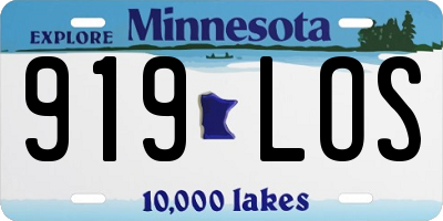 MN license plate 919LOS