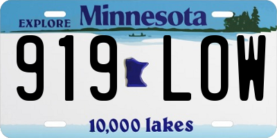 MN license plate 919LOW