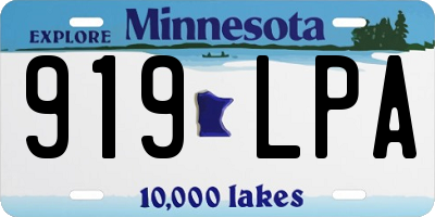 MN license plate 919LPA