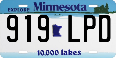 MN license plate 919LPD