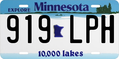 MN license plate 919LPH