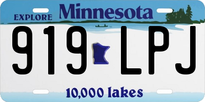 MN license plate 919LPJ