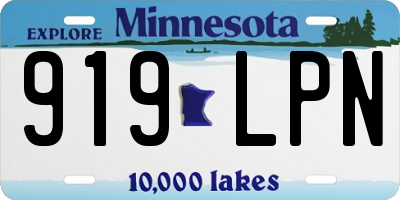 MN license plate 919LPN