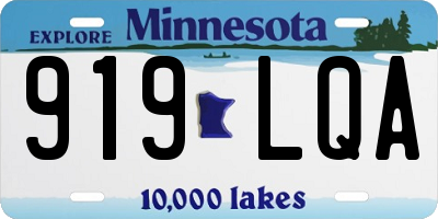 MN license plate 919LQA