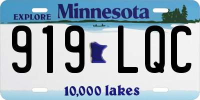 MN license plate 919LQC