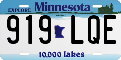 MN license plate 919LQE