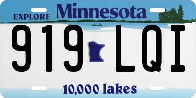 MN license plate 919LQI