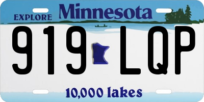 MN license plate 919LQP
