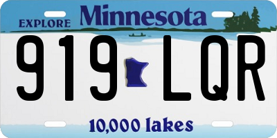 MN license plate 919LQR
