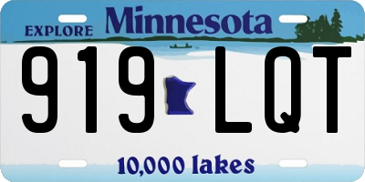 MN license plate 919LQT