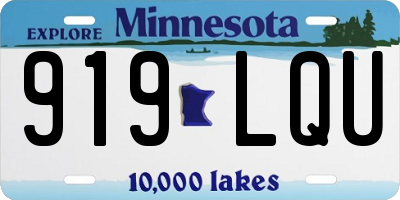 MN license plate 919LQU