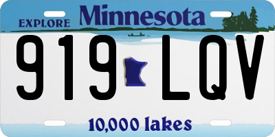 MN license plate 919LQV