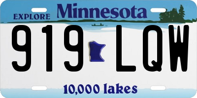 MN license plate 919LQW