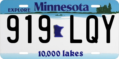 MN license plate 919LQY