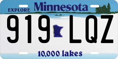 MN license plate 919LQZ
