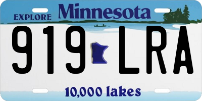 MN license plate 919LRA