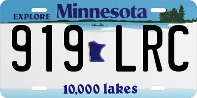 MN license plate 919LRC