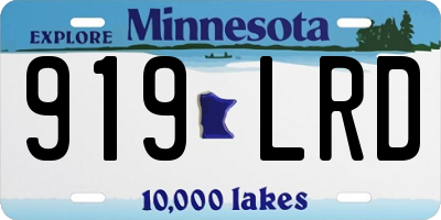 MN license plate 919LRD