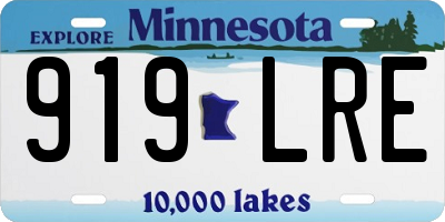 MN license plate 919LRE