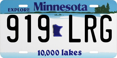 MN license plate 919LRG