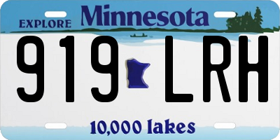 MN license plate 919LRH