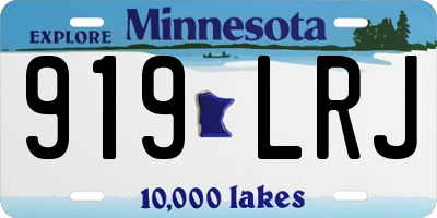 MN license plate 919LRJ