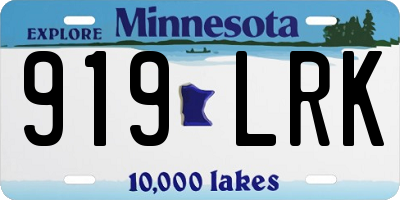 MN license plate 919LRK
