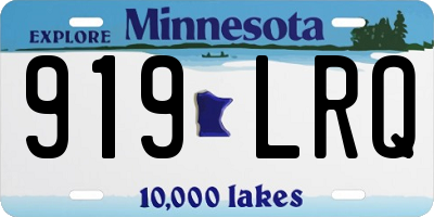 MN license plate 919LRQ