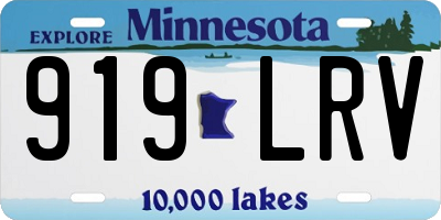 MN license plate 919LRV