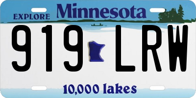 MN license plate 919LRW