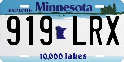 MN license plate 919LRX