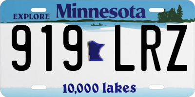 MN license plate 919LRZ
