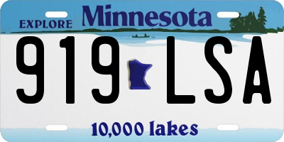 MN license plate 919LSA