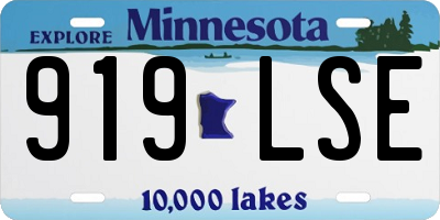 MN license plate 919LSE