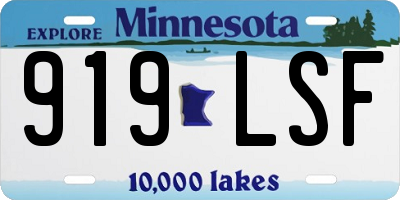 MN license plate 919LSF